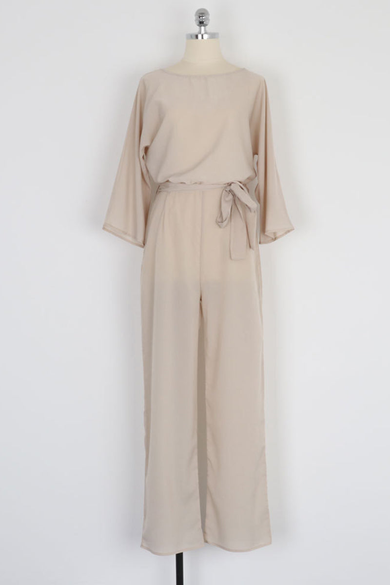 Mono Casual De Manga Larga Con Cinturón